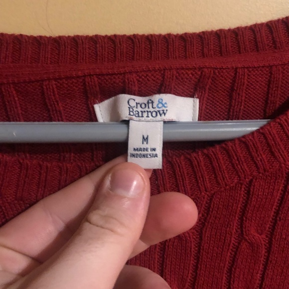 Croft & Barrow Burgundy Sweater Size M - Picture 3 of 3